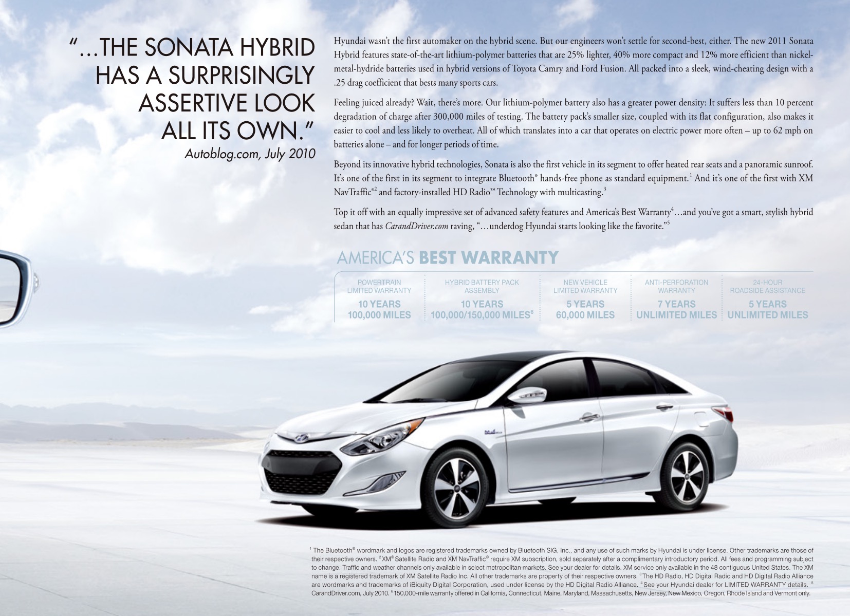2011 Hyundai Sonata Hybrid Brochure Page 1